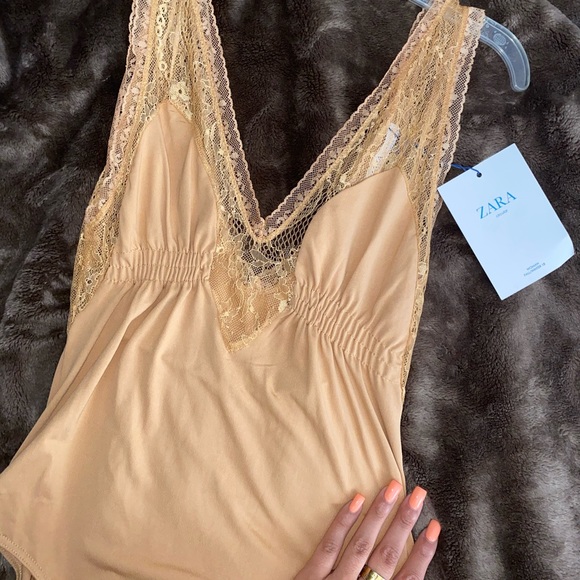 Zara Tops - NEVER WORN ZARA LACE BODYSUIT